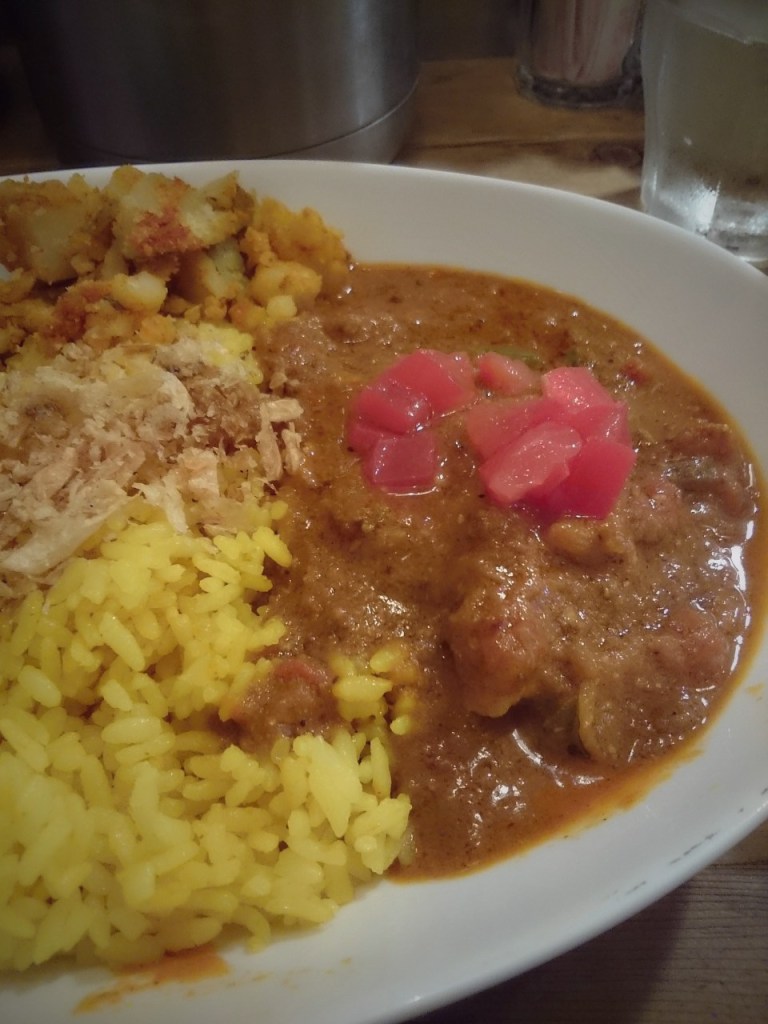 半分食べてご飯おかわり